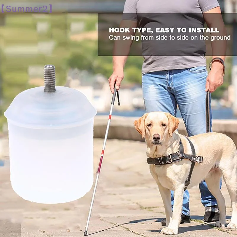 【Xia2】Blind Walking Stick Head Protection Adjustable Rolling Cane Tip Wear Resistant Stability Rolling Ball Walking Cane Tip{S}