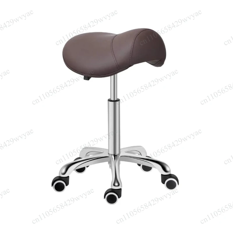 Height Adjustable Rolling Ergonomic Saddle Stool, Heavy Duty Swivel Chair for Salon Clinic Dental Kitchen