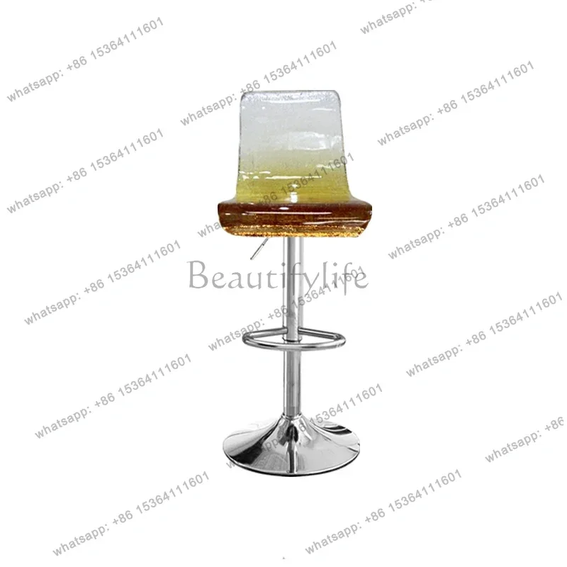 

Swivel Unique Bar Stools Adjustable Modern Backrest Ergonomic Bar Chairs Minimalist Lounge Taburetes Altos De Cocina Furniture