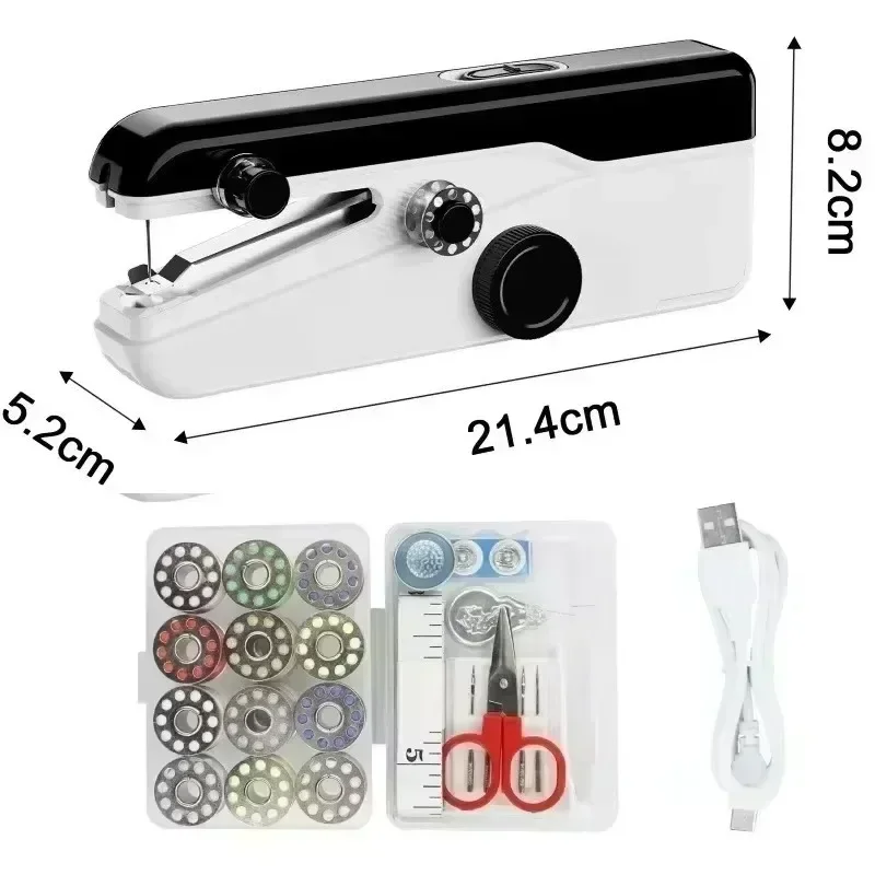 Mini Portable Electric Sewing Machine,Small Hand Manual Handheld Sewing Machines Singer for Beginners Kids Adults Clothes