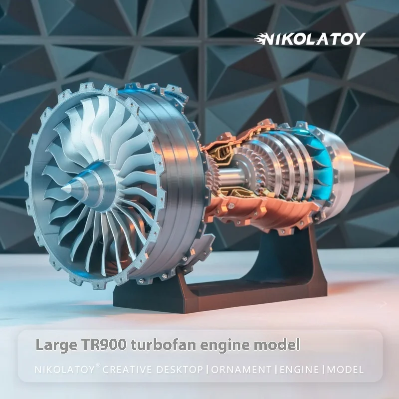 Nikolatoy Grote 46 cm Trent 900 Turbofan Motor Model Eindproduct Geen noodzaak om 1000 Rpm/M A380 Motor te monteren
