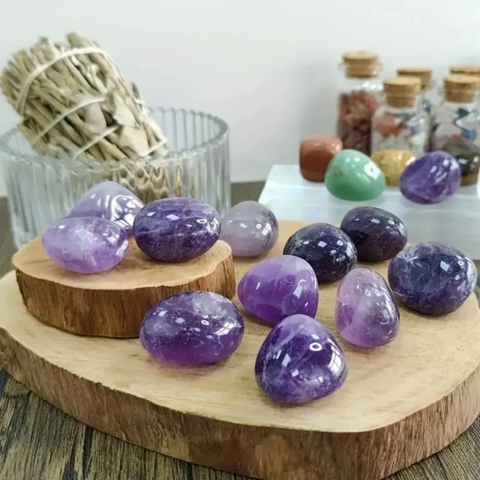Natural Dream Amethyst Pebbles Polished Gravel Healing Minerals Pot Decoration Homemade Fragrance Diffuser Stones Healing Stones