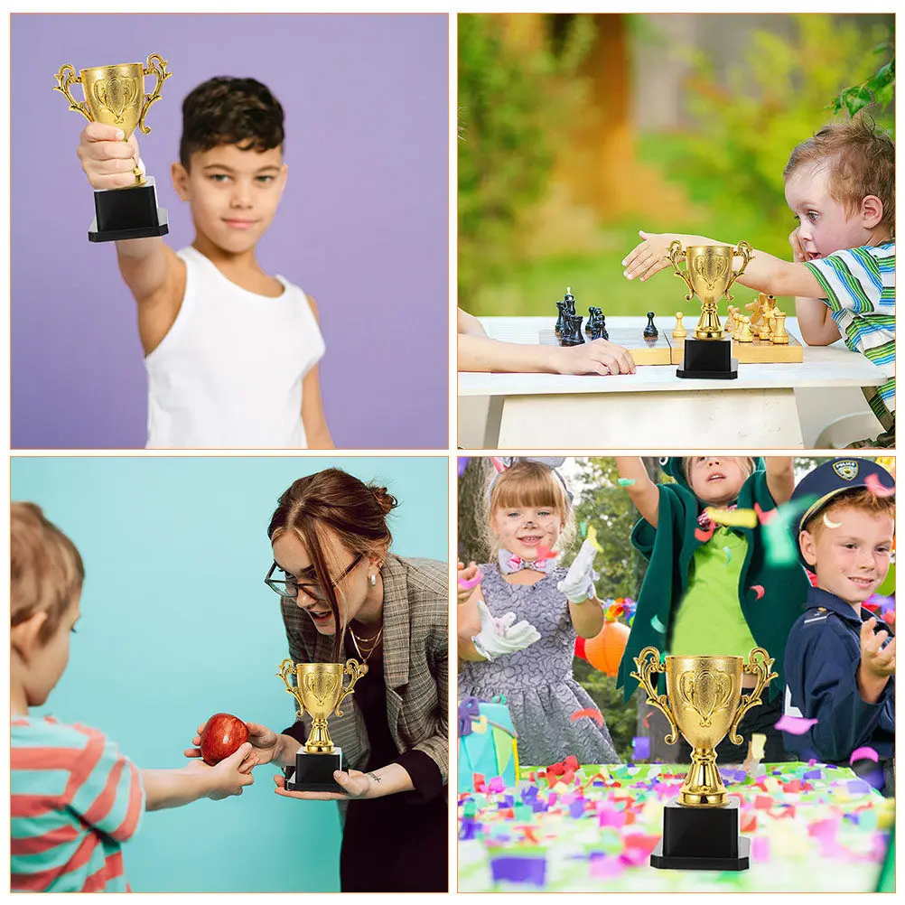 2pcs Small Plastic Trophy for Rewards, Party Favors, Classroom Decor & Portable Gift