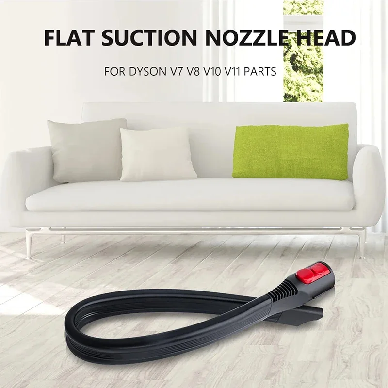 For Dyson V7 V8 V10 V11 Vacuum Cleaner long soft flat suction Bendable Flat mouthed narrow slit suction Head Accessories