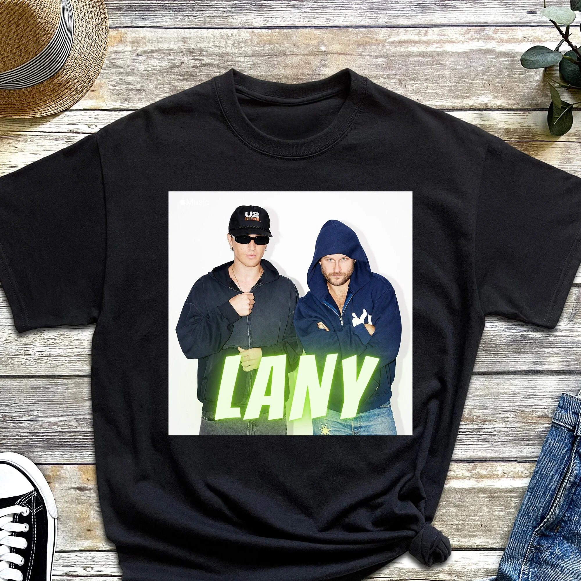 LANY Обложка для альбома футболки в стиле ретро с длинным или коротким рукавом