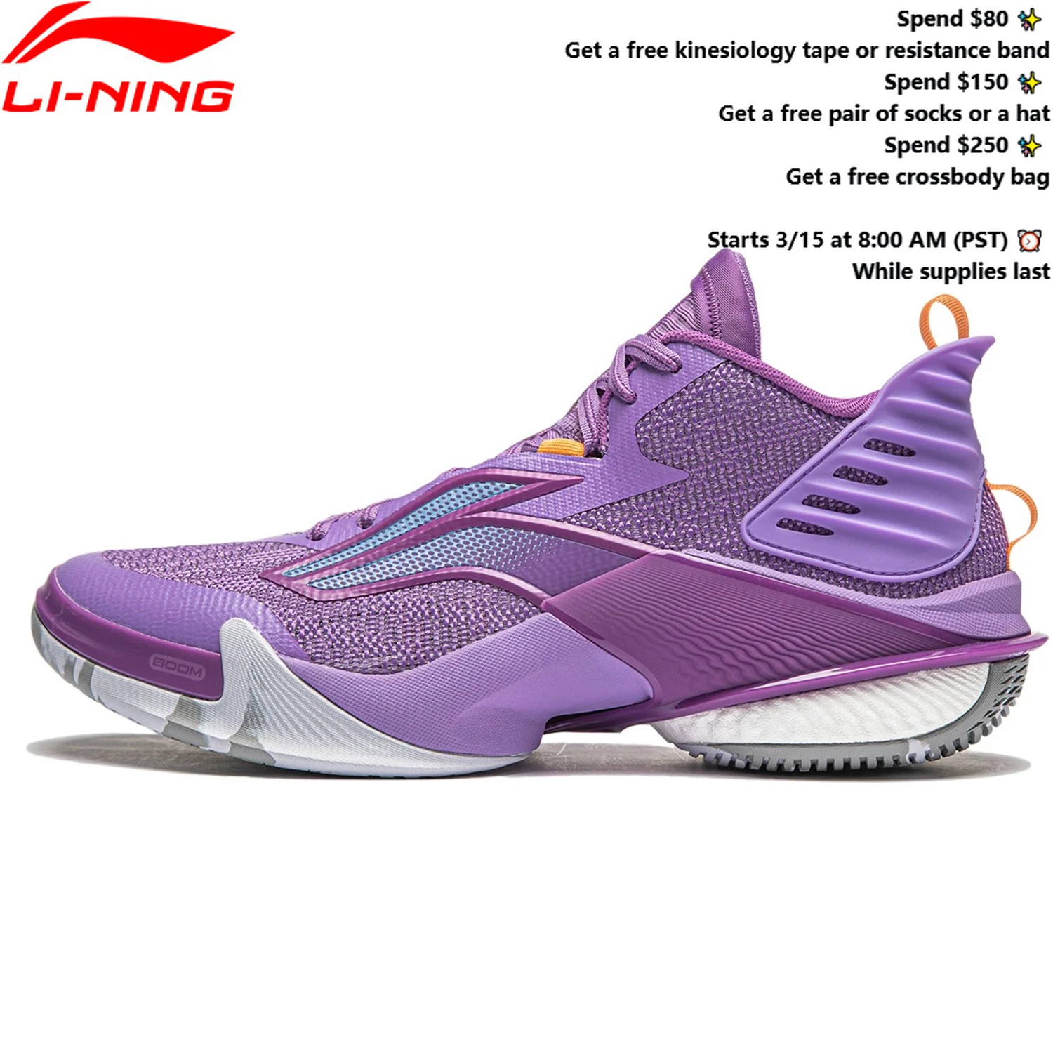 

Li-Ning Men POWER X Мужская профессиональная баскетбольная обувь BOOM Подушка LIGHT FOAM PLUS COOLSHELL Дышащая спортивная обувь