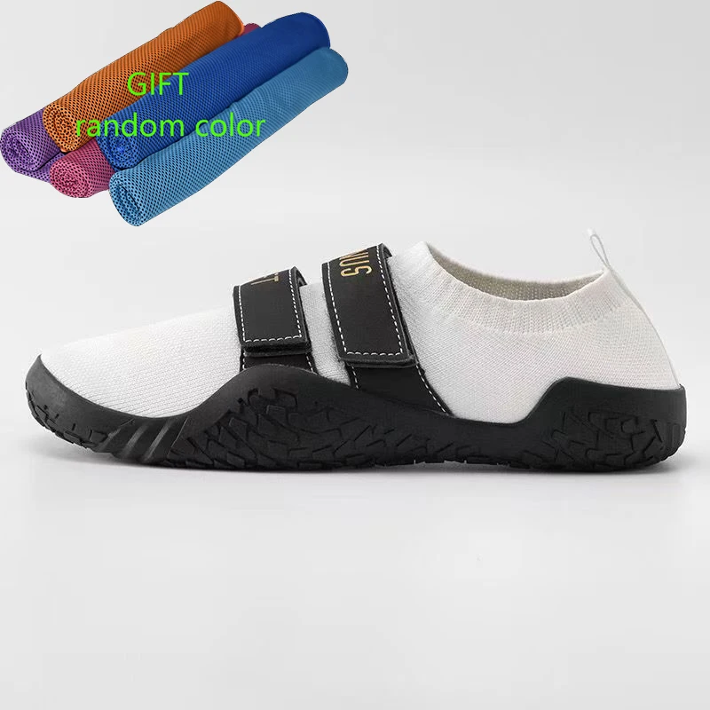 Unisex Pilates Yoga Shoes Gym Lightweight Sports Hard Pull Squat Training Shoes Pro Hook & Loop Weightlift Shoes Sumo shoe 35-46