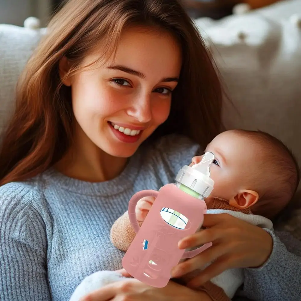 NEW Multi-functional Bottle Handle Soft Easy Grip Silicone Handle Sleeve Anti Breakage Bottle Sleeves for Dr. Brown's Feeding