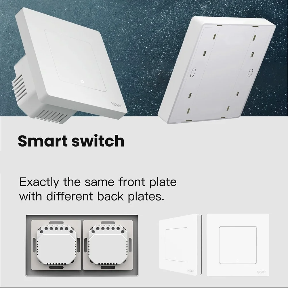 

Выключатель света для Moes для Tuya для ZigBee, умный выключатель света, настенный выключатель, серия Star Ring