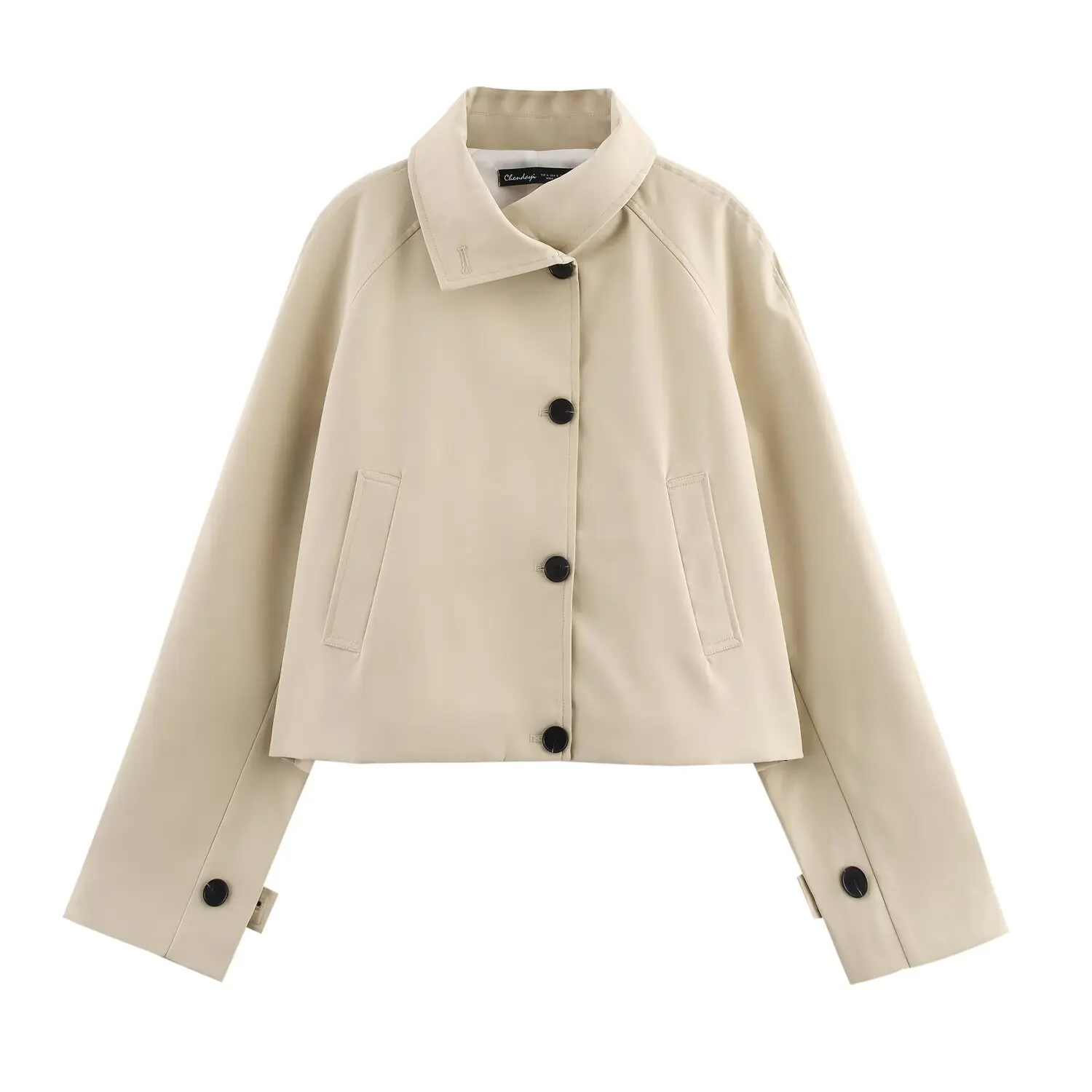 

2025 New Women's Clothing European and American Style Fashion Commuter Versatile Long Sleeve Fashion Short Windbreaker