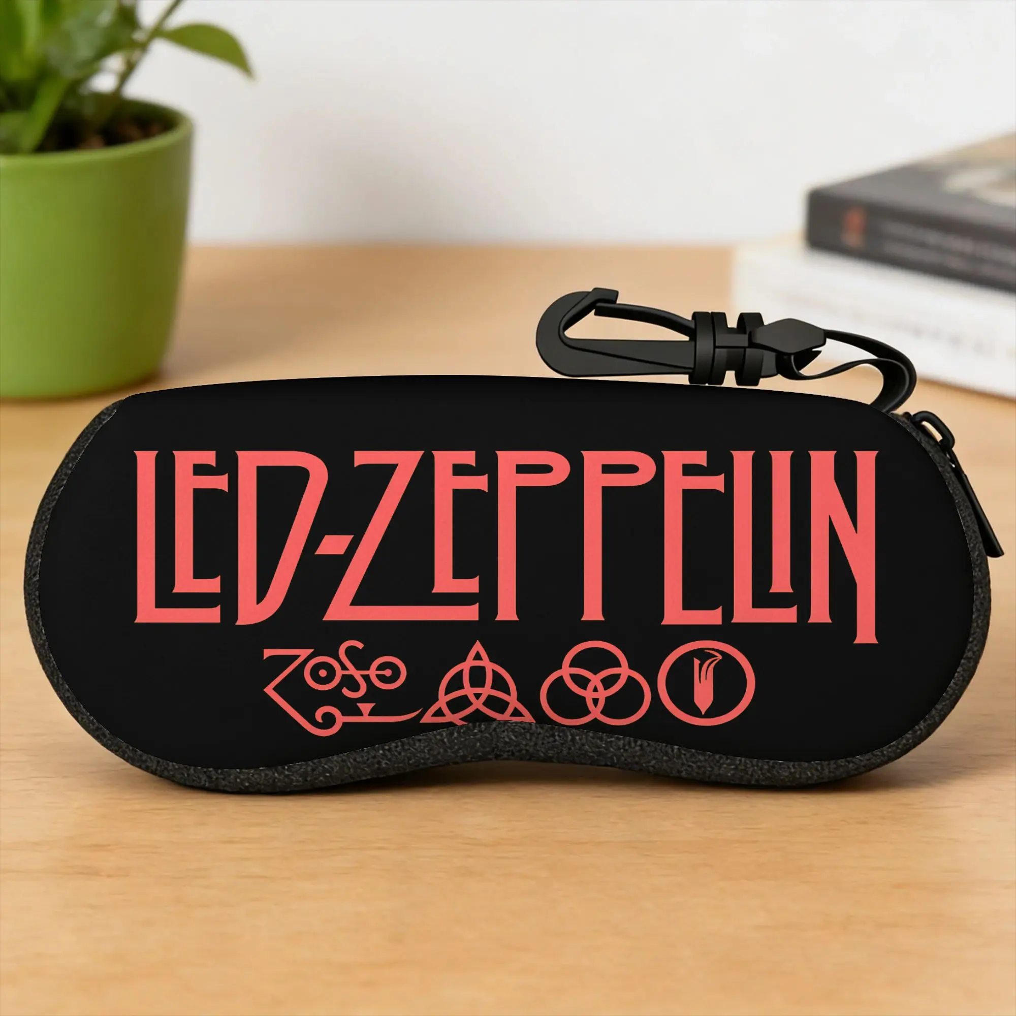 Capa para Óculos The Mother Ship Led Zeppelin, Estojo com Zíper para Óculos de Sol, Capa Macia para Óculos, Estojo para Óculos Masculino e Feminino