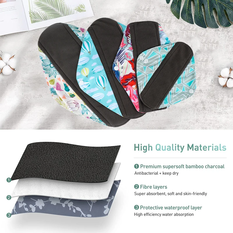 1Pcs Washable Menstrual Pads Reusable Sanitary Towels Maternity Sanitary Pad Period Daily Napkin Gaskets Nursing Cotton Liners