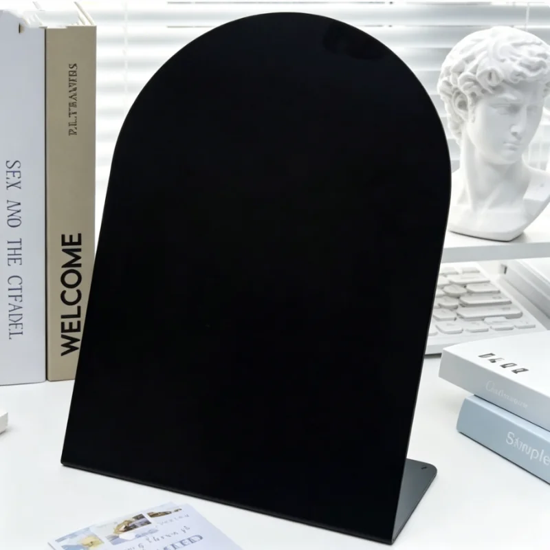 

Household Office Desktop Magnetic Iron Board, Standing Multifunctional Memo Board Fashion Daily Message Recording Note Board