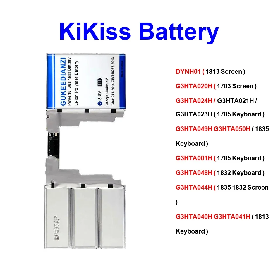 

Клавиатура 13,5 дюймов (улучшенная) и дополнительная батарея для Microsoft Surface Book 2 1835, 15-дюймовый экран, 1703, 1704, 1705, 1832, 1834, 1