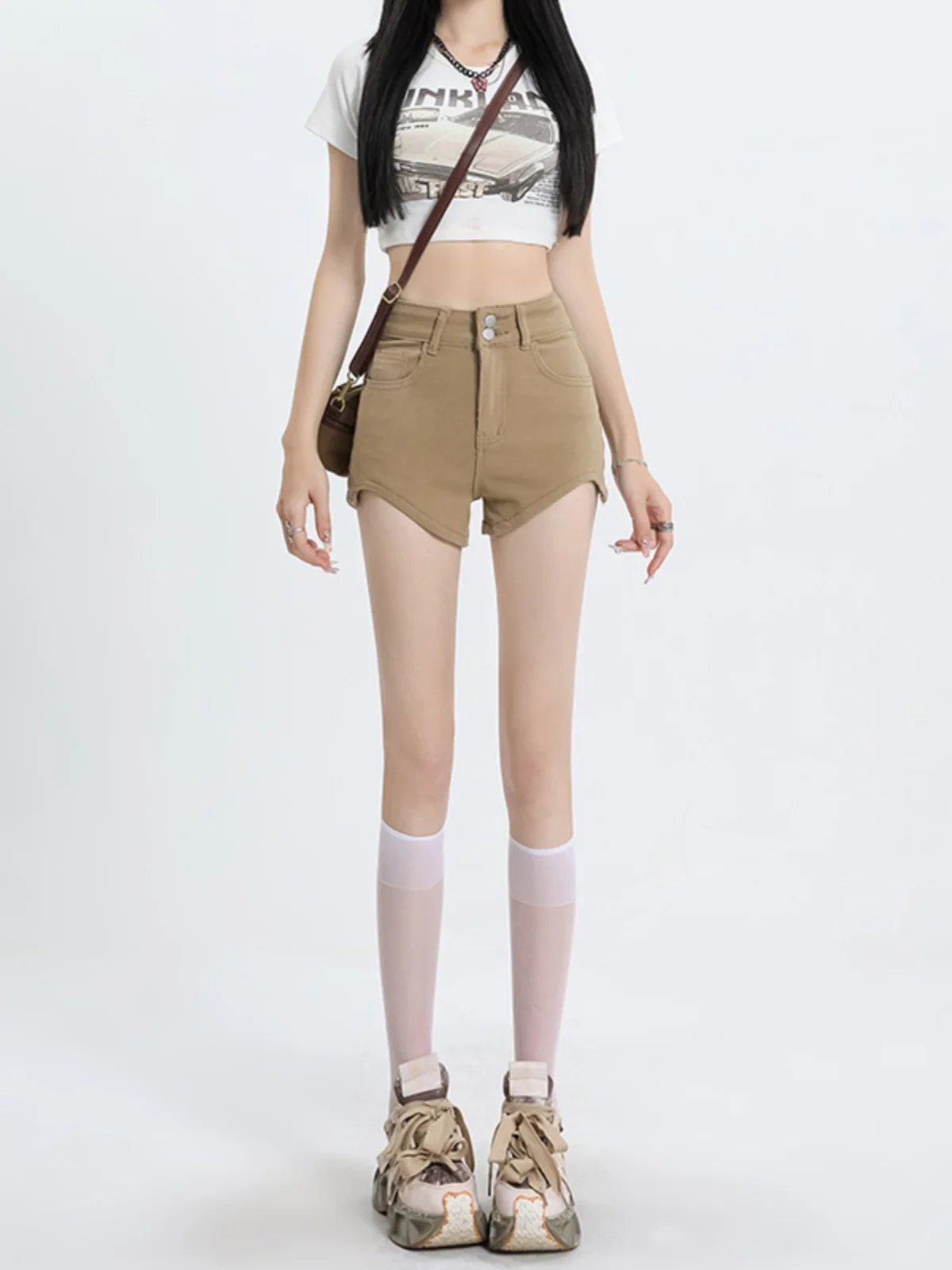 

High Waist Denim Super ort orts Women Summer plus Size Slimming Elastic Hot Pants American Sle A-Line orts