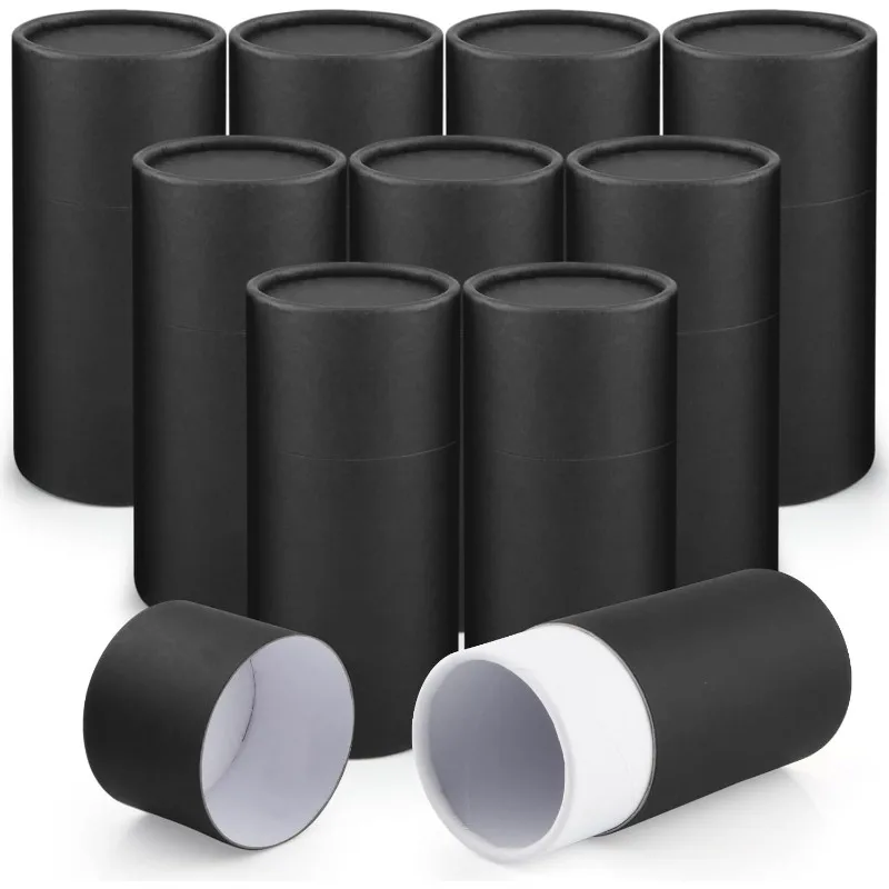 11 Kraft Paper Containers, Blank Cardboard Boxes, Round Cardboard Gift Packaging with Lids, Cylindrical Craft Stands, And Cosmet