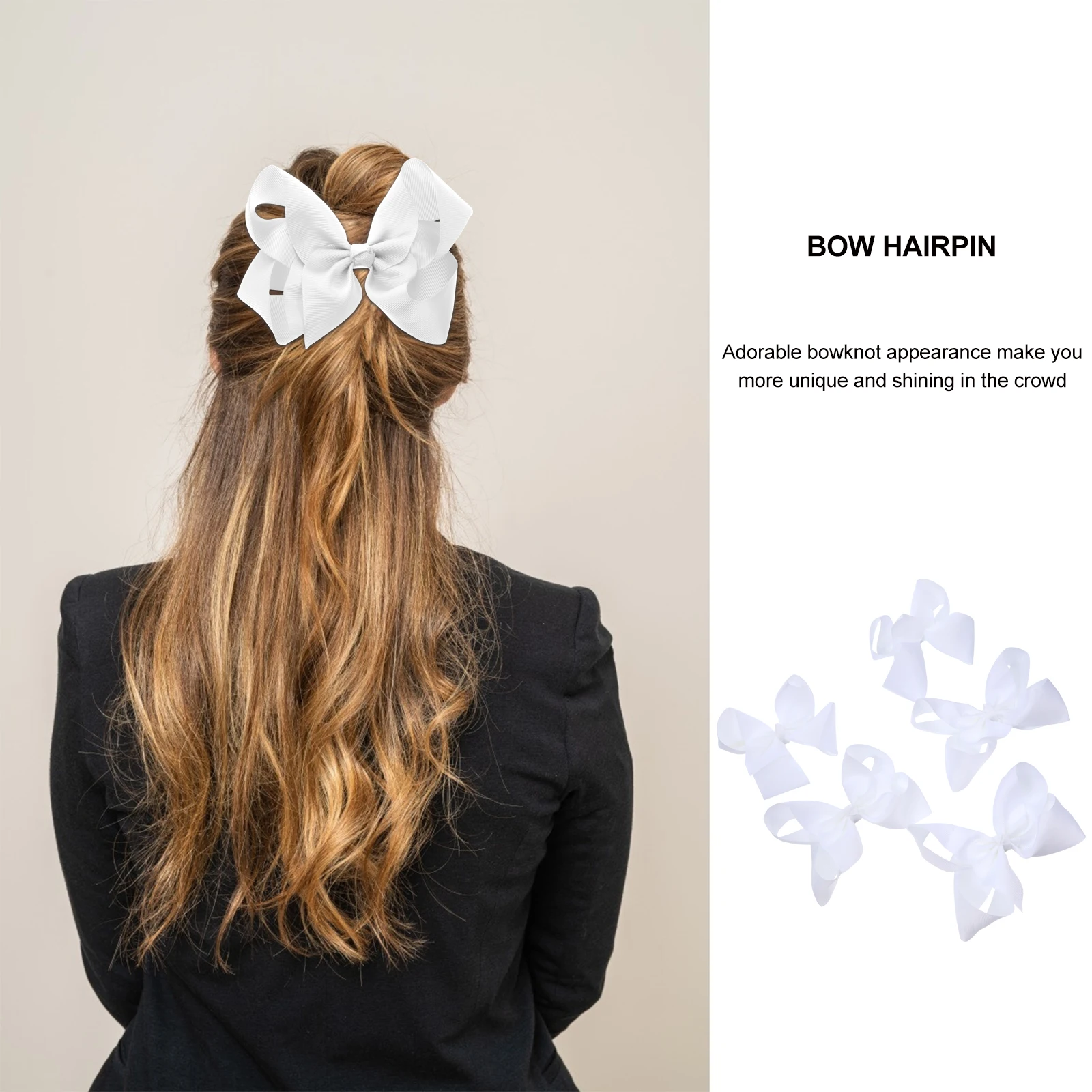 

5Pcs Bow Hairpin Kids Hair Clips Decorative Accessories Girls Fashion Bowknot Barrettes Hair Bows With Clips Birthday Christmas