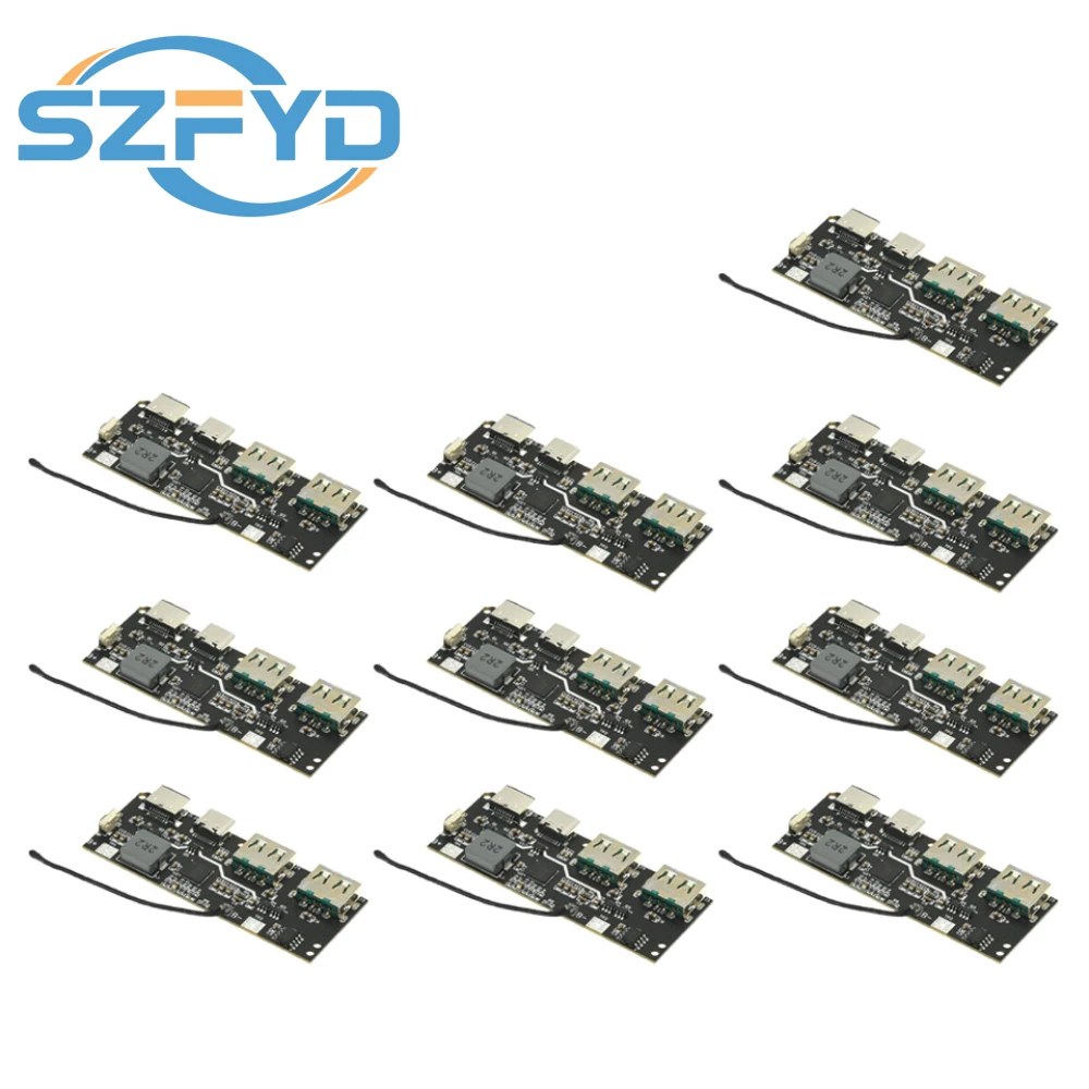 1-10PCS 22.5W Power Bank 5-port Bidirectional Fast Charging Mobile Power Module Circuit Board DIY Motherboard Kit QC4+PD3.0