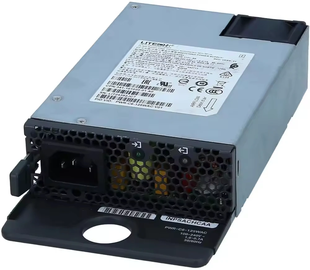

PWR-C5-125WAC Black Metal AC Adapter 125W Power Supply for C9200 Series Catalyst 9200 Switches Replacement PSU
