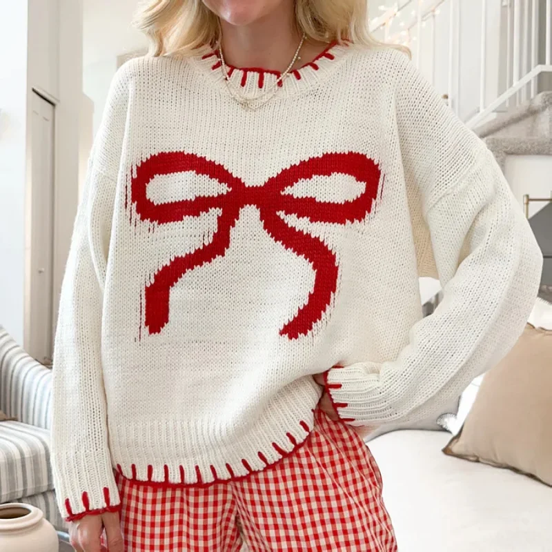 Warm Knitted Sweater Mujer for Women, Perfect for Christmas