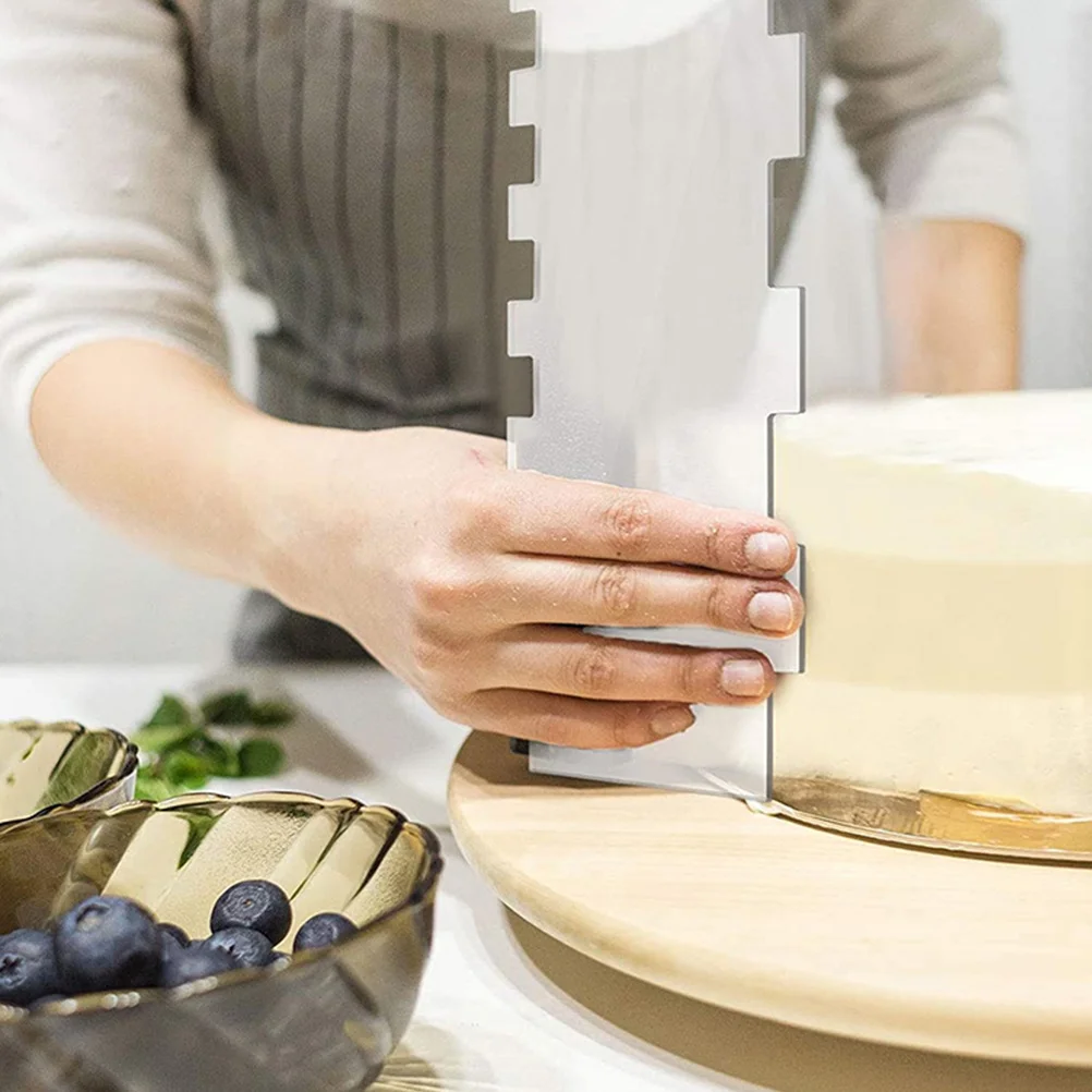 

3Pcs Thickened Acrylic Cake Icing Scrapers Non-Stick Cake Cream Spreading Plates Baking Tools Baking Spatula Tools