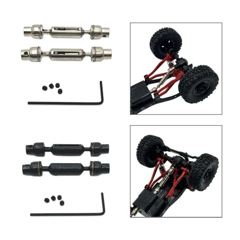 

Metal Upgrade Modified Front and Rear Drive Shaft For WPL 1/16 C64 C74-1 JA11 RC Car Parts