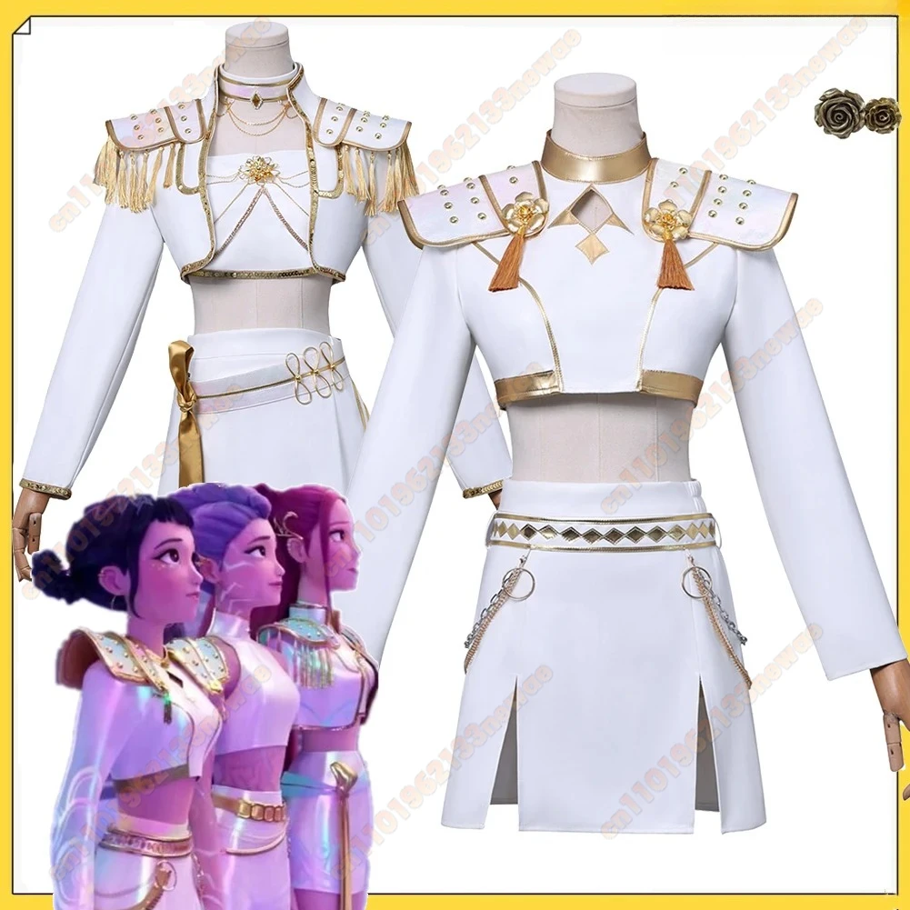 

Костюм для косплея «Охотники демонов» Мира Зои Руми, униформа для выступления на сцене, пальто, наряды на Хэллоуин, карнавал, вечерние женский костюм