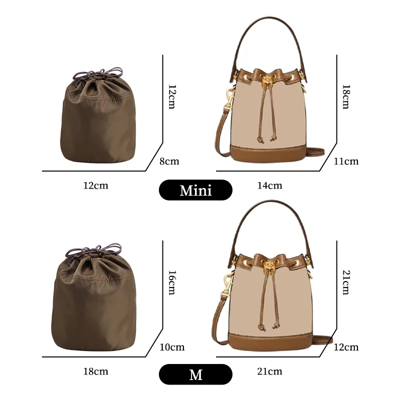 TINBERON-bolsa organizadora de maquillaje, bolso de nailon para cosméticos, se adapta a bolsa de cubo de lujo, bolso de viaje, bolsas de maquillaje