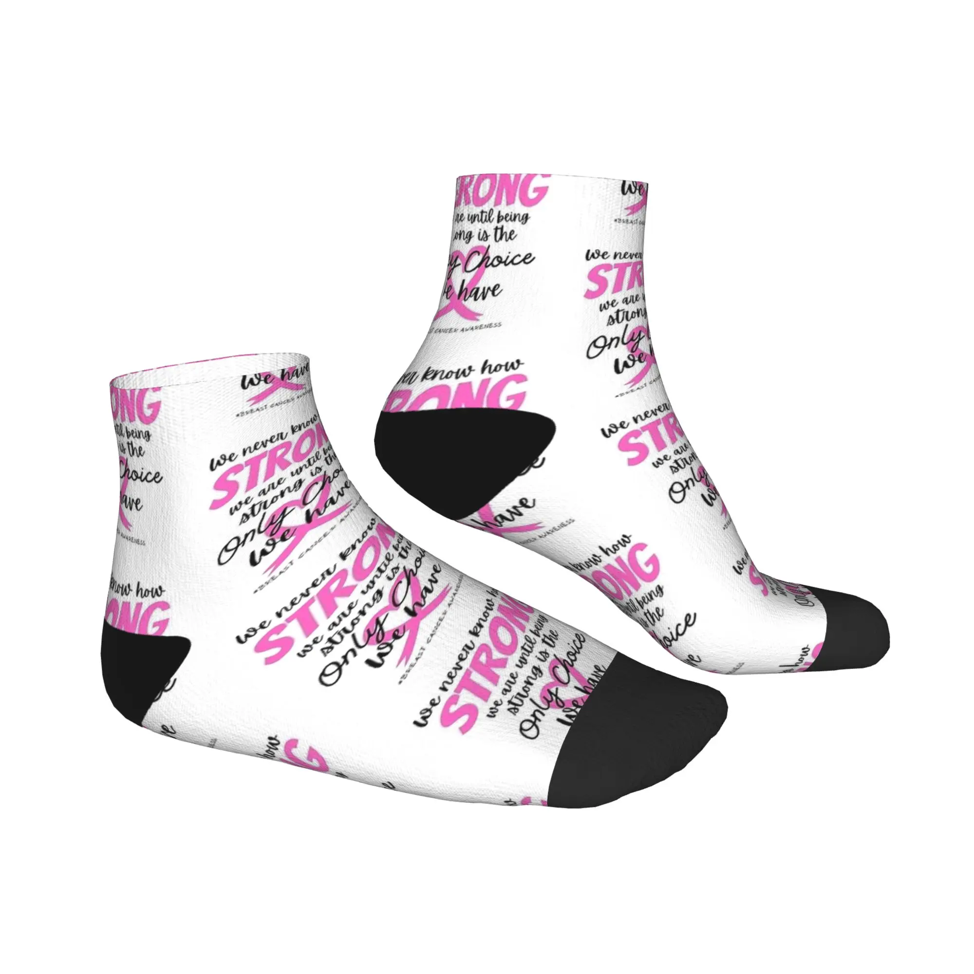 الكاحل الجوارب للرجال سرطان الثدي المحارب الوعي الجوارب غير رسمية الرسم عدم الانزلاق الراحة لينة الخريف مضحك تسلق جورب #3