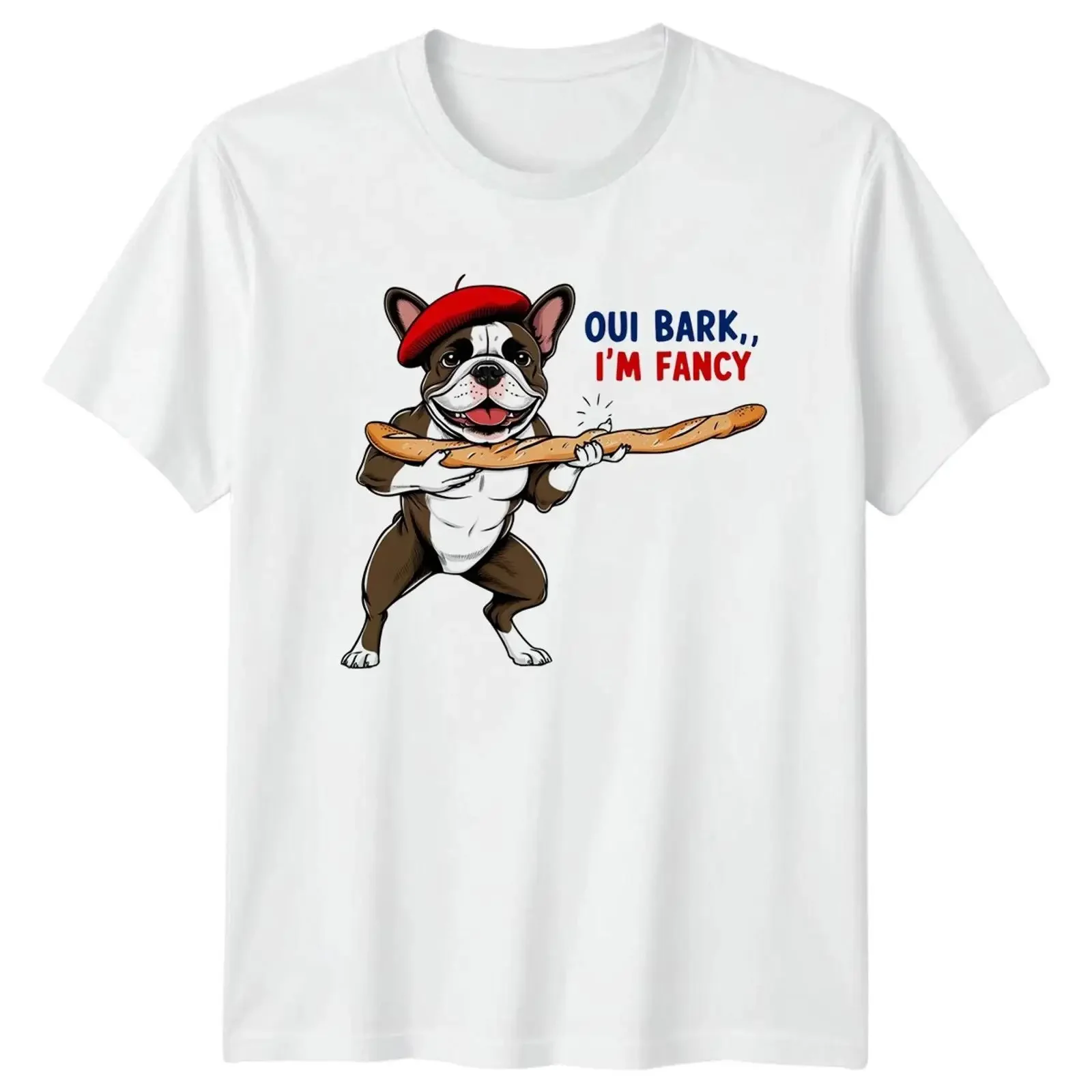 Oui Bark Im Fancy T Shirt French Bulldog Dog for Him and Her Image 1 of 4 vintage Washed designer clothes Slightly Soft