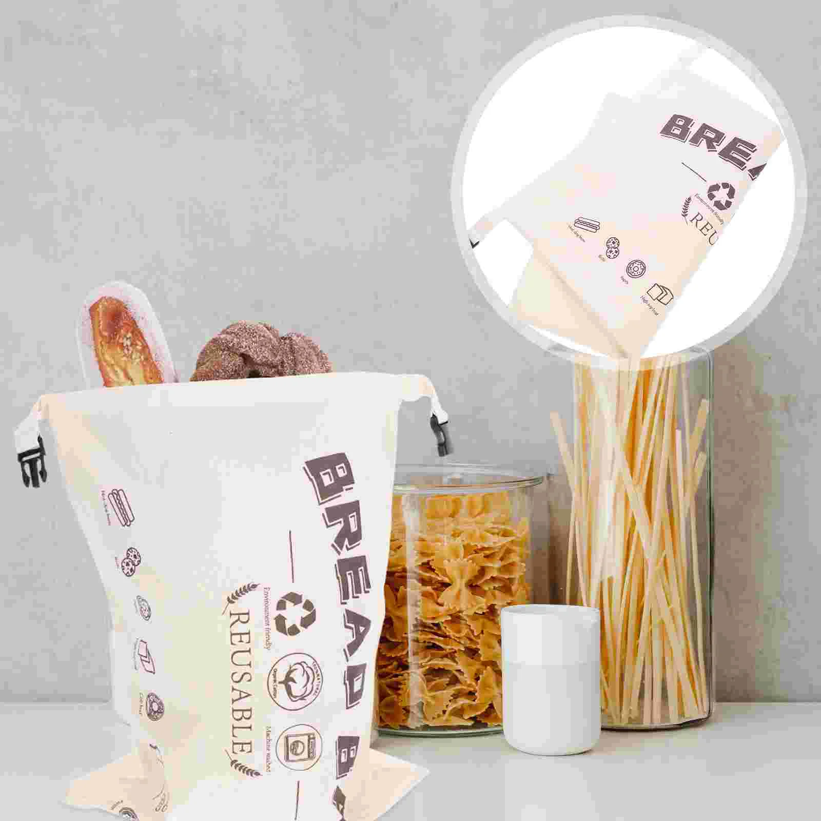 

Pure Cotton Bread Bag Reusable Bags Bakery Holder Food Packing ‌‌‌‌bread Pouch Loaf