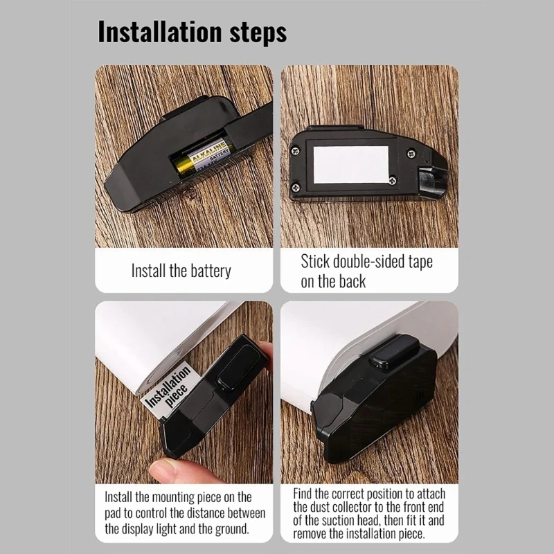 Vacuum Cleaner Attachment Backlight Dust Detection Light Dust Display LED Lamp Pet Hair Reminding Light ABS Material