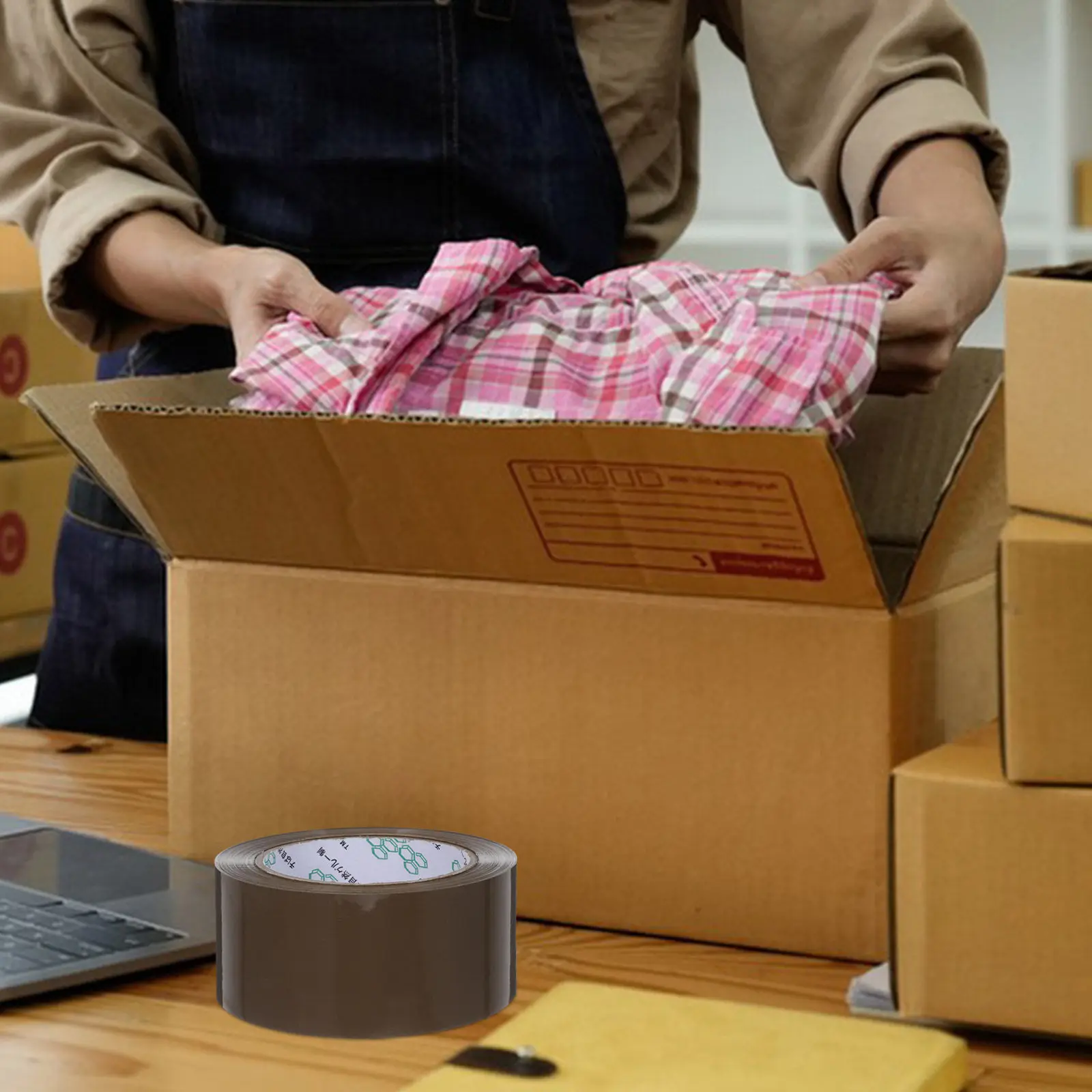 

5 Rolls Heavy Duty Packaging Tape Strong Adhesive Clear Shipping Tape for Home Packing Sealing Boxes Securely