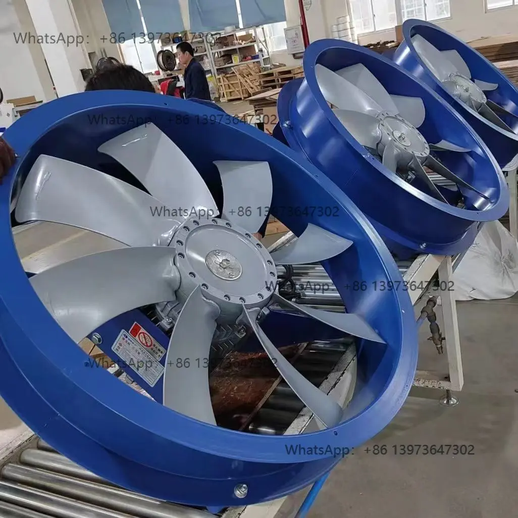 Industrial High-Temperature High-Humidity Resistance Axial Flow Fan Class H Aluminum Blade for Wood Drying Huabandry