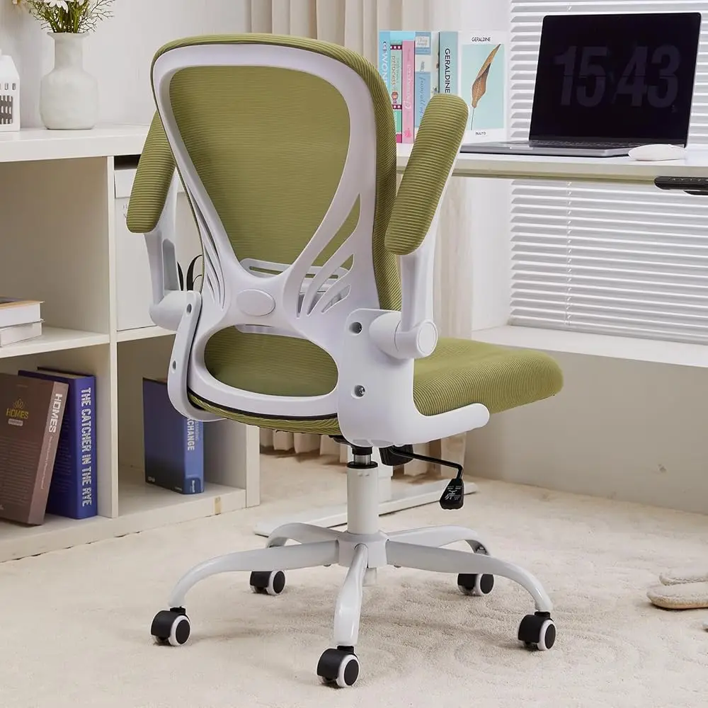 

Comfortable Desk Chair Ergonomic Office Chairs With Lumbar Supoort And Flip-Up Armrest Comfy Computer Chairs Study Chair For
