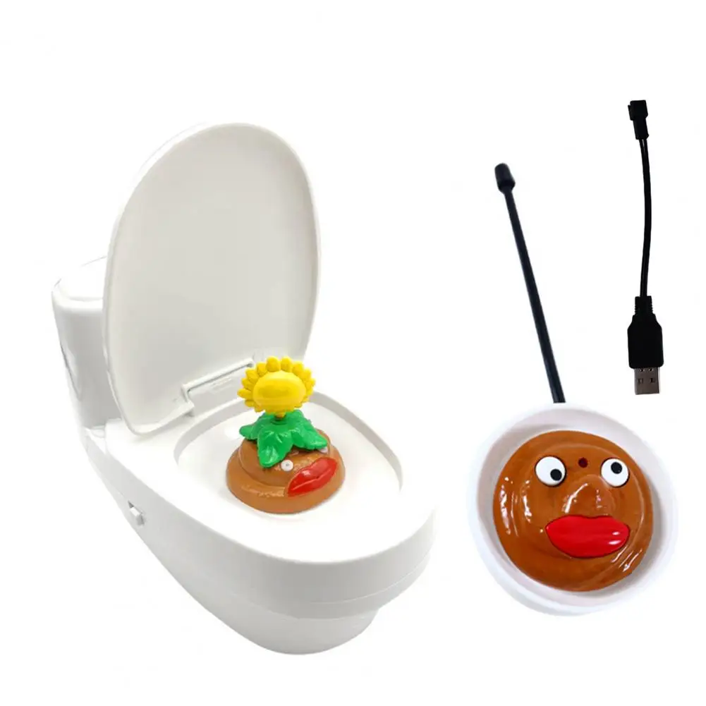 Novel Toilet Toy Water Spray Toilet Toy Stress-relieving Toys Remote Control Water-spraying Toilet Car for Kids for Christmas