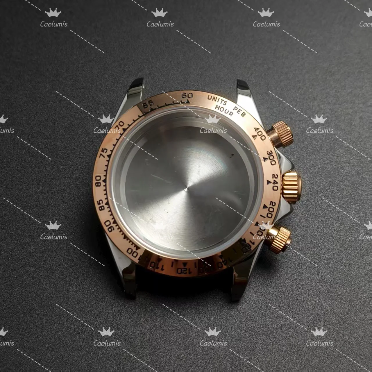 40-ミリメートル-diy-ローズサークルスチールケース-ストラップコンボサファイアクリスタル-vk63-285-ミリメートルダイヤル時計修正アクセサリーに適合