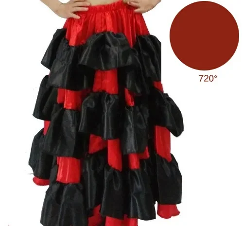 Spanisches Kostüm Mädchen lange rote Flamenco-Stil Kleid Ballsaal Rock für Mädchen Kind schwarze Tanz kleider Kostüme für Kinder Kleidung