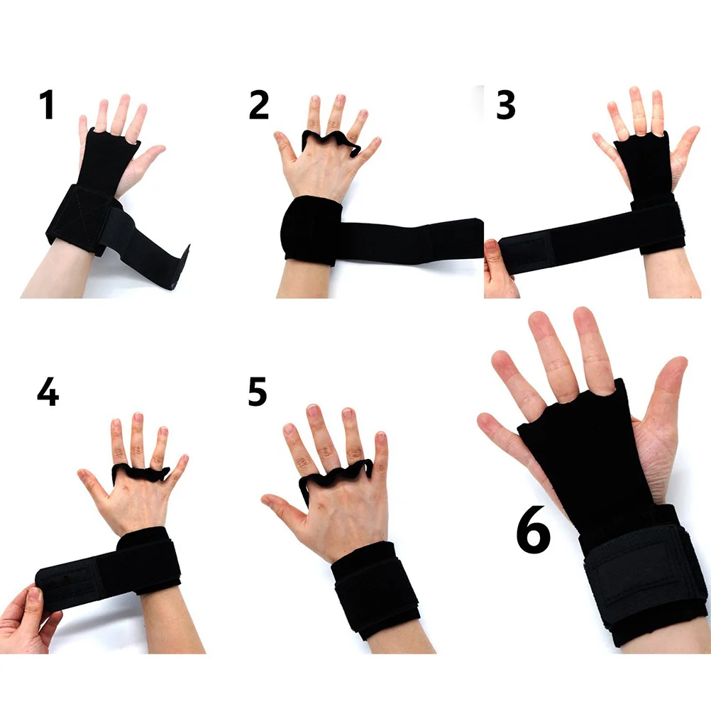 

1 Pair Fitness Gloves Breathable Fingerless Weight Lifting Gloves Wrist Support Gym Workout Cross Training Powerlifting Deadlift