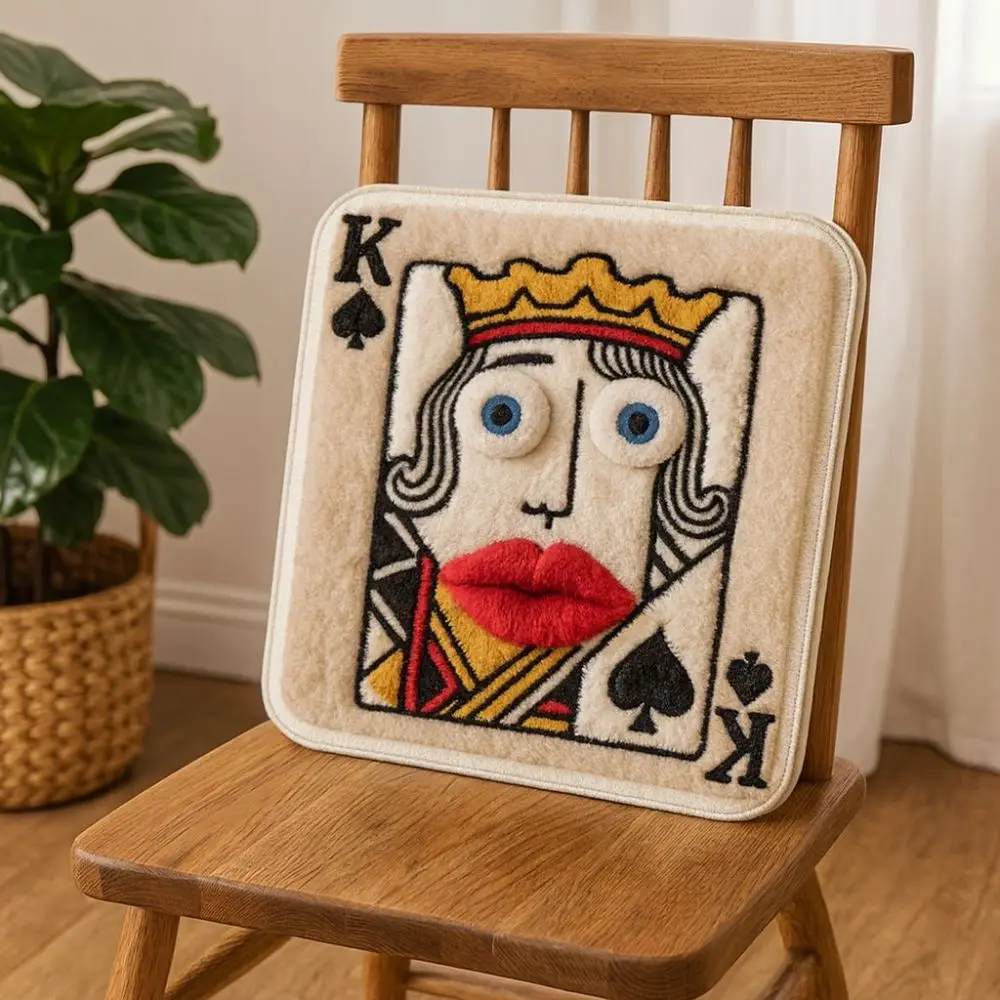 Funny Soft Thick Cushion Anti-slip Decorative Chair Cushion Comfortable Square Abstract Cushion Living Room