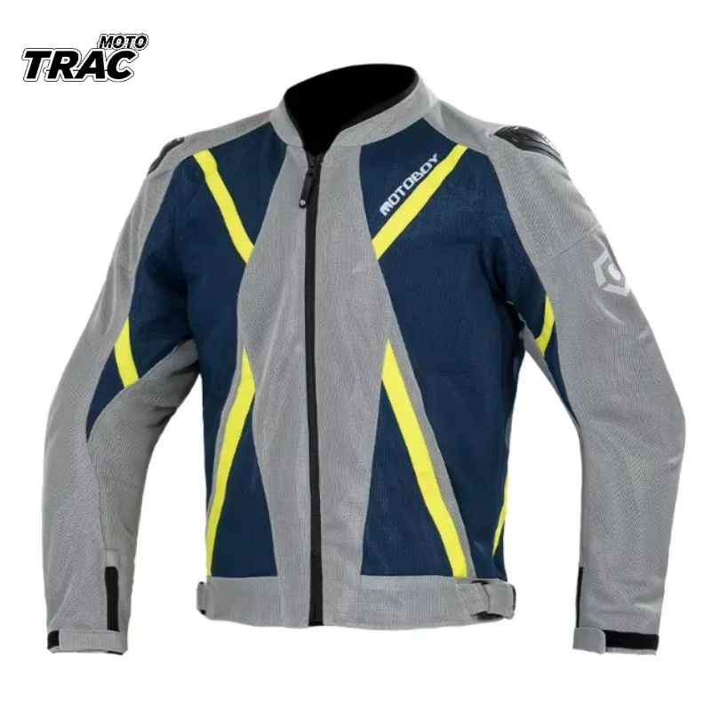 Summer Men Motorbike Jacket Motocross Protective Gear Jacket Coat Male Racing Reflective Oxford Clothing Motorcycle Jacket