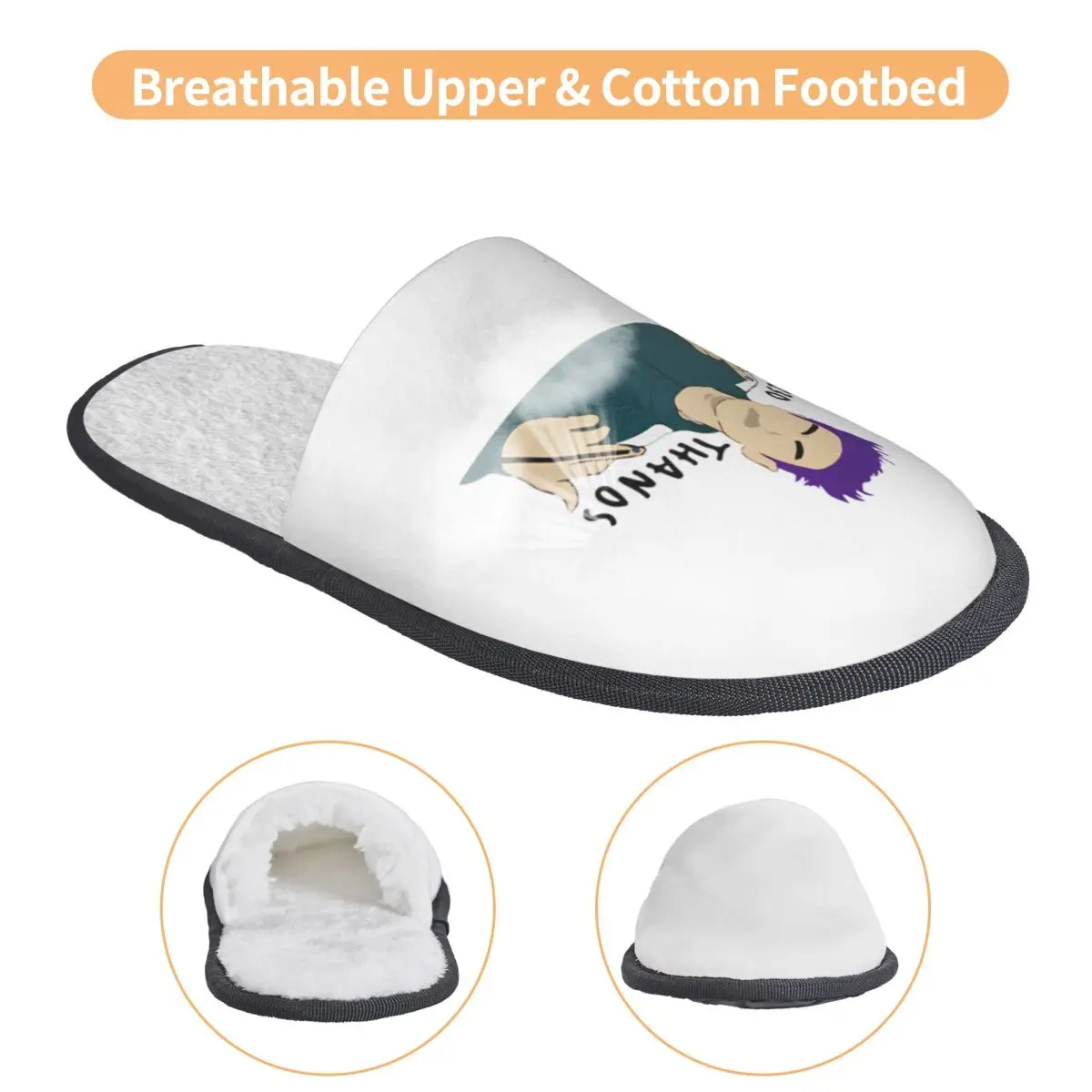 شباشب منزل Thanos Kpop Player 230 غير قابلة للانزلاق T.O.P Rapper شباشب مريحة من إسفنج الذاكرة لغرفة النوم