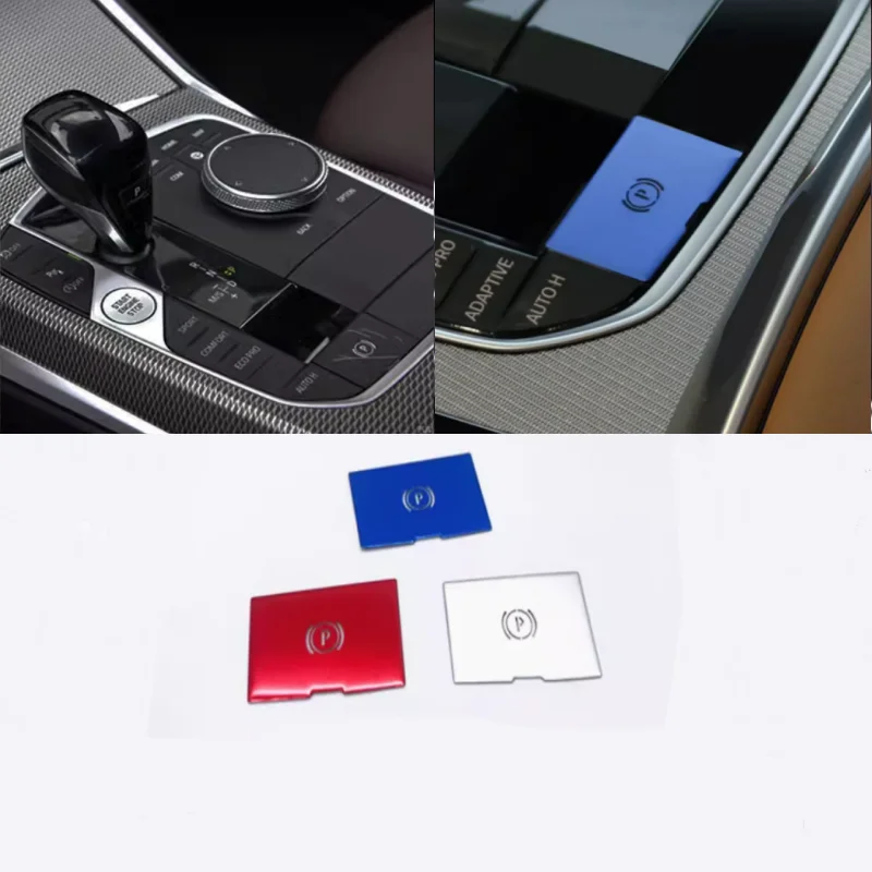 Aluminum Alloy Car Electronic Handbrake Parking P Buttons Sequins Stickers Fit For BMW 3 X3 X5 X6 X7 Series G20 G01 G05 G06 G07