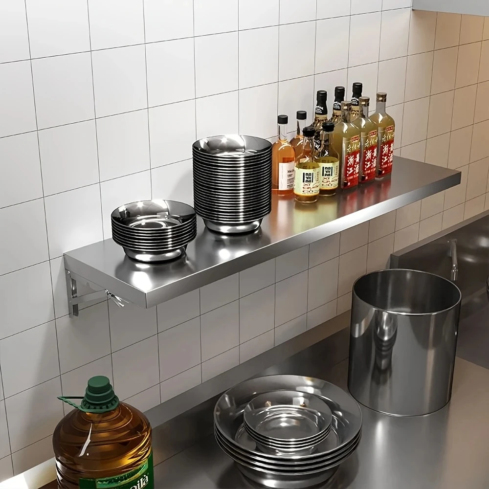 Stainless steel folding storage rack easy to install space saving easy to clean rust resistant suitable for various scenarios