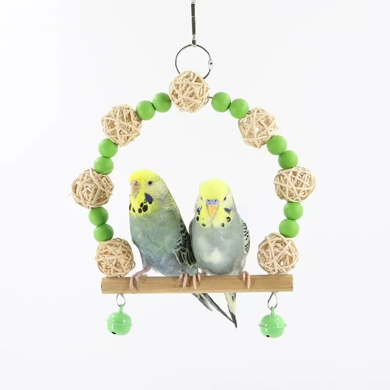 Vogelspielzeug Schaukel Papageienspielzeug Schaukelzubehör Papageienhängematte Haustierspielzeug Haustierzubehör Accesorios Para Pájaros Papageien – Detail 5