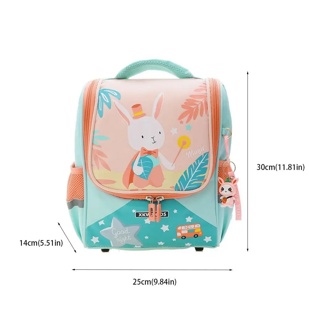 Bolsa de escola de grande capacidade para crianças Padrão bonito coelho pano oxford Bolsa de ombro animal dos desenhos animados Mochila de jardim de infância moda