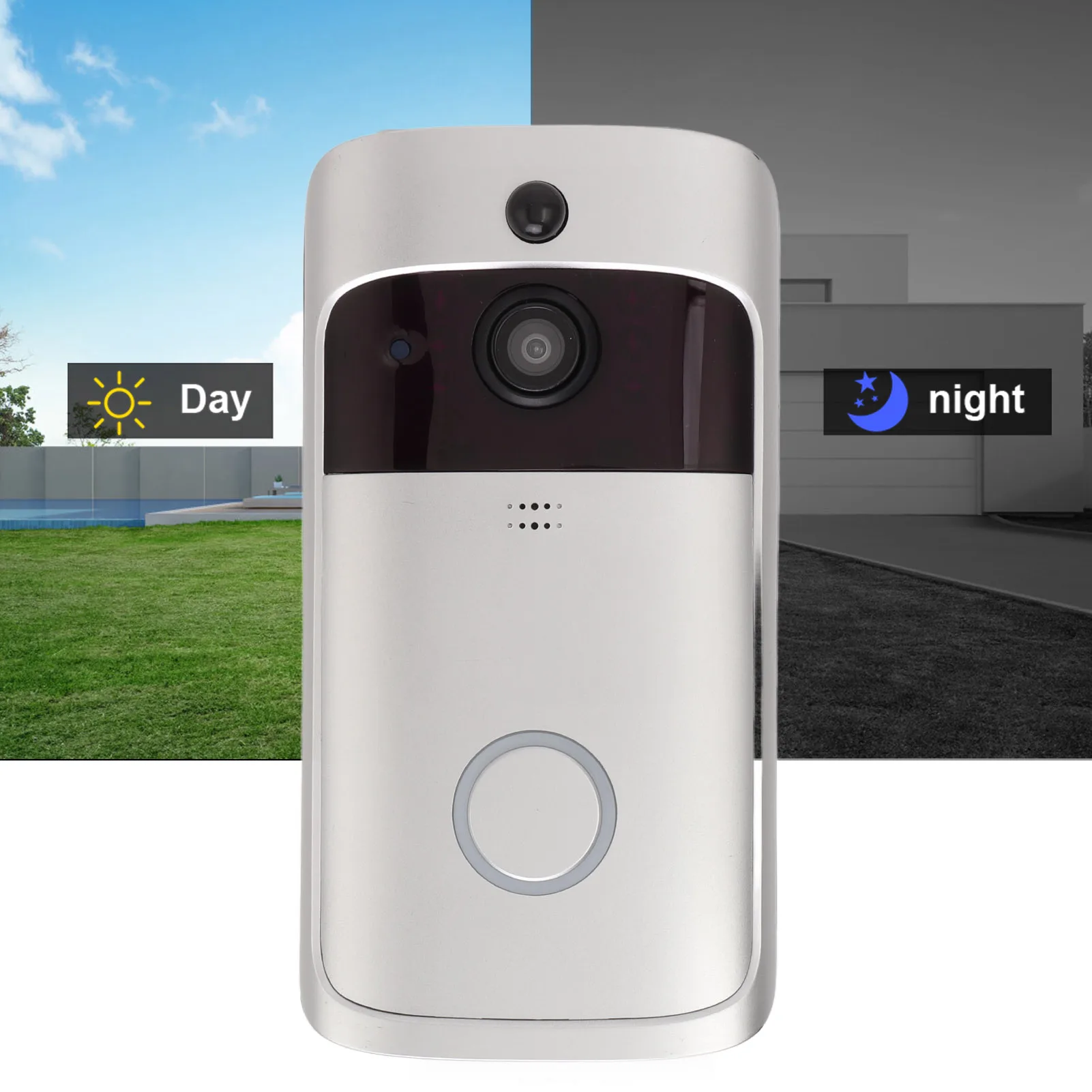 

Video Doorbell Wireless Smart WiFi Video Intercom Doorbell Infrared Night Vision 2 Way Talk Motion Detection for Home Security
