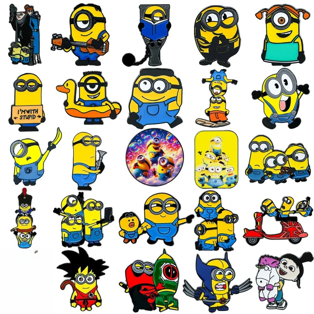 Minions Metal Badge European and American Cartoon Character Alloy Brooch Thief Daddy Pin Accessories Y2k Fashion Toys Anime