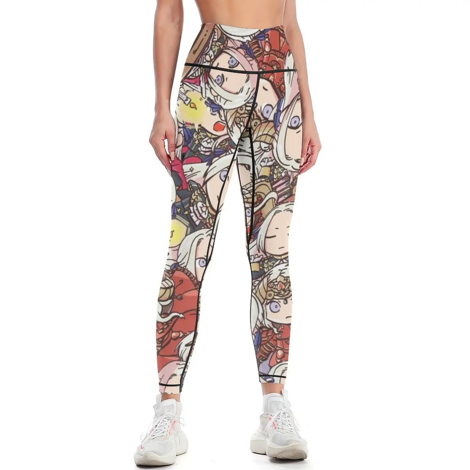 

Fire Emblem Three Houses: Chibi Edelgard Collage Leggings Leginsy push up Fitness woman Pants sport Womens Leggings