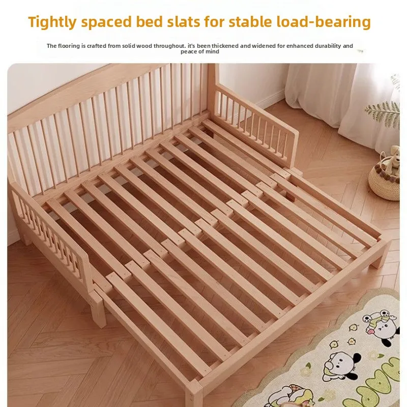 Small apartment living room can sleep single and double solid wood retractable push-pull bed for a long time